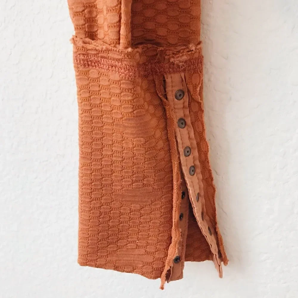 New! Free People Penny Top in Mesa Combo Rust Burnt Orange